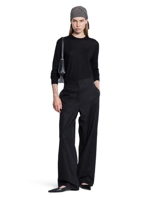 Totême Black Twisted Seam Trousers