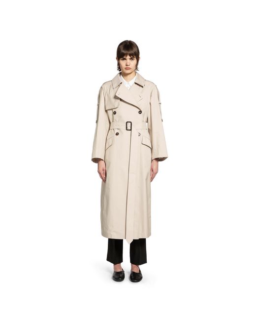 Max Mara Natural Wide Water-Repellent Twill Trench Coat