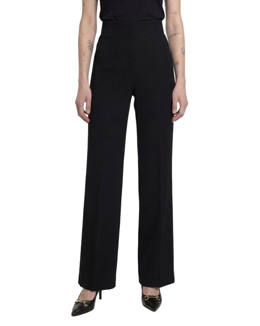 Gucci Black Technical Stretch Wool Pants