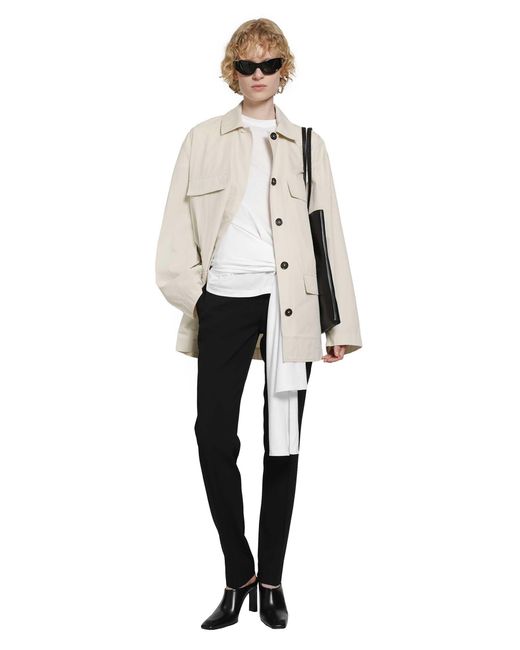 Totême White Tie-Waist Jersey Top