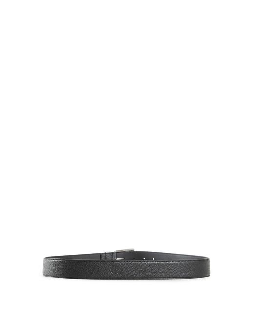 Gucci Black Jumbo Gg Leather Belt for men