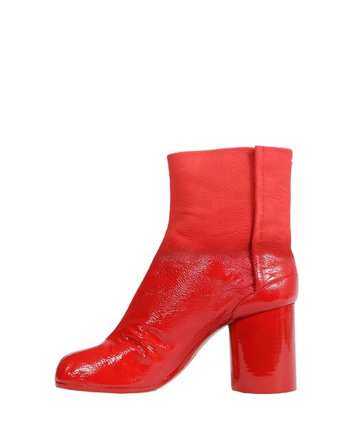 Maison Margiela Red Tabi Ankle Boots