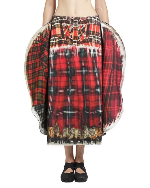 IA London Red Full Moon Skirt