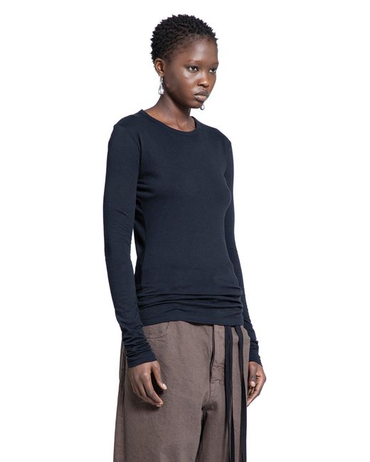 Ann Demeulemeester Blue Fiene Printed Long Sleeve T-Shirt