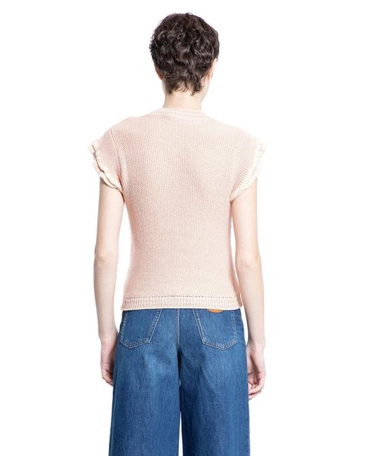Chloé Blue Short Sleeve Knit Top