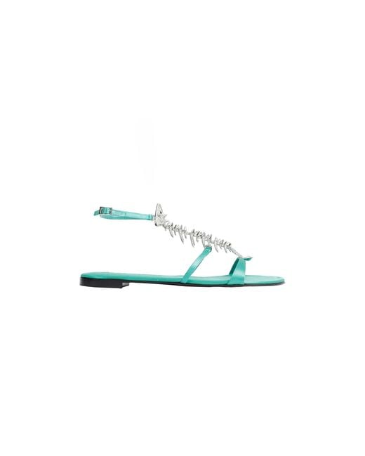 Giuseppe Zanotti Blue X Antonioli Slim 2.0 Flat Sandals