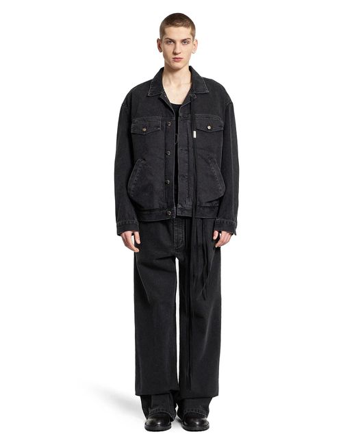 Ann Demeulemeester Black Patrick High-Comfort Denim Jacket for men