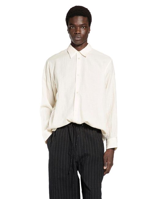 Studio Nicholson White Visualizza Camicia Matelassé for men