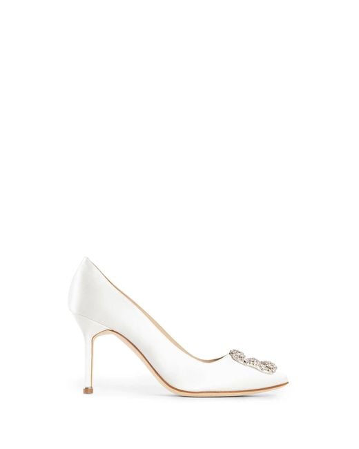 Manolo Blahnik White Heels