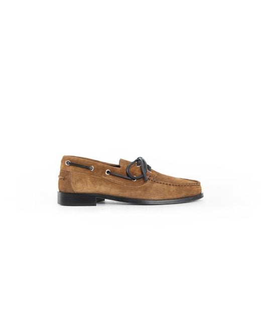 Aeyde Brown Harris Suede Loafers