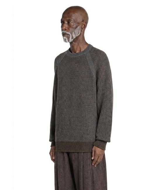 Ziggy Chen Brown Oversized Raglan Sweater for men