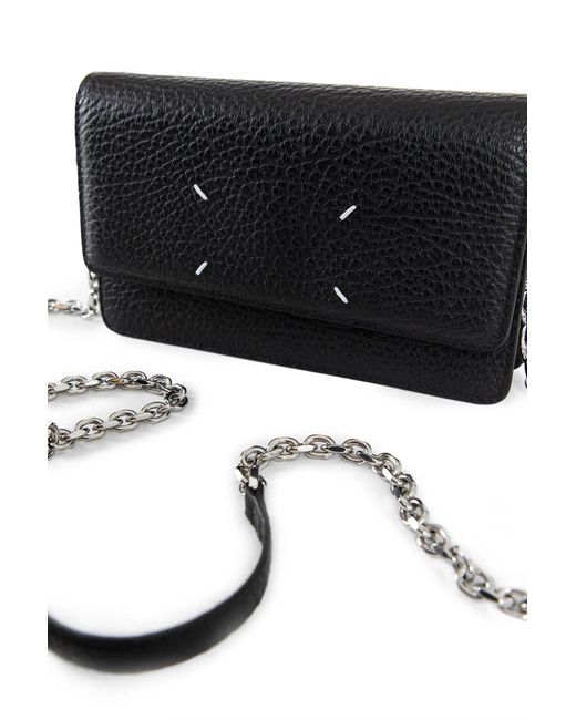 Maison Margiela Black Four Stitches Chain Wallet