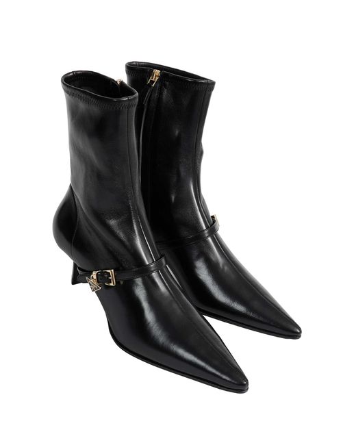 Prada Black Stretch Nappa Leather Ankle Boots