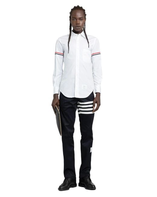 Thom Browne White Classic Button-Down Shirt for men