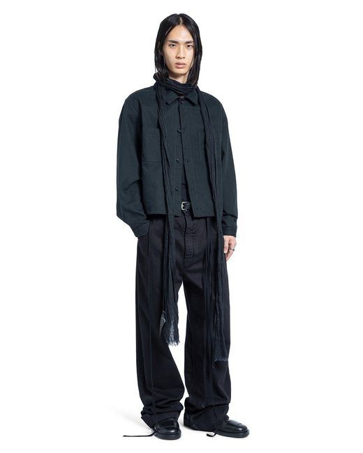 Ann Demeulemeester Blue Juel Boxy Overshirt for men