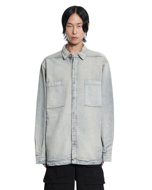 Rick Owens Gray Concordians Jumbo Outershirt for men