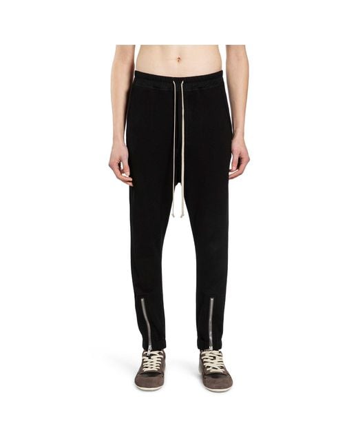 Rick Owens Black Temple Tectual Track Pants for men
