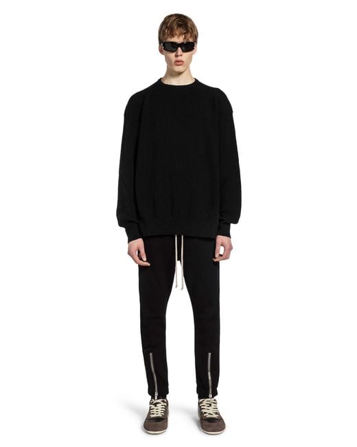 Rick Owens Black Temple Tectual Track Pants for men