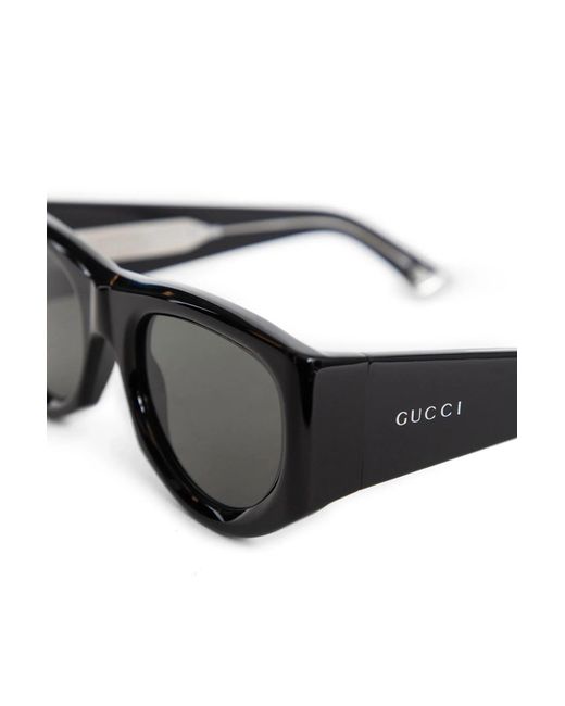 Gucci Gray Rectangular Frame Sunglasses