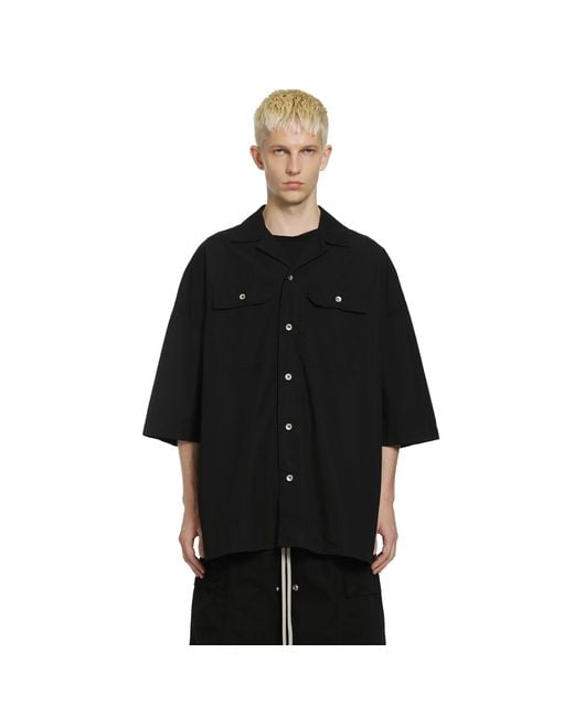 Rick Owens Black Temple Magnum Tommy Shirt for men