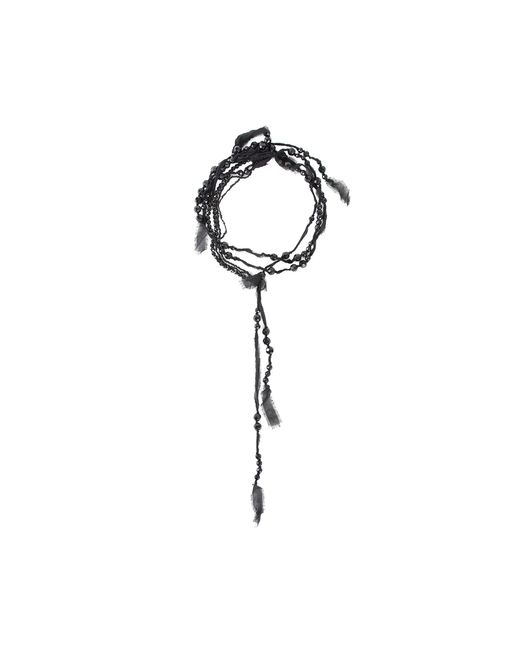 KUNDO Metallic K- 170 Glass Beads And Silk Muslin Neck Piece