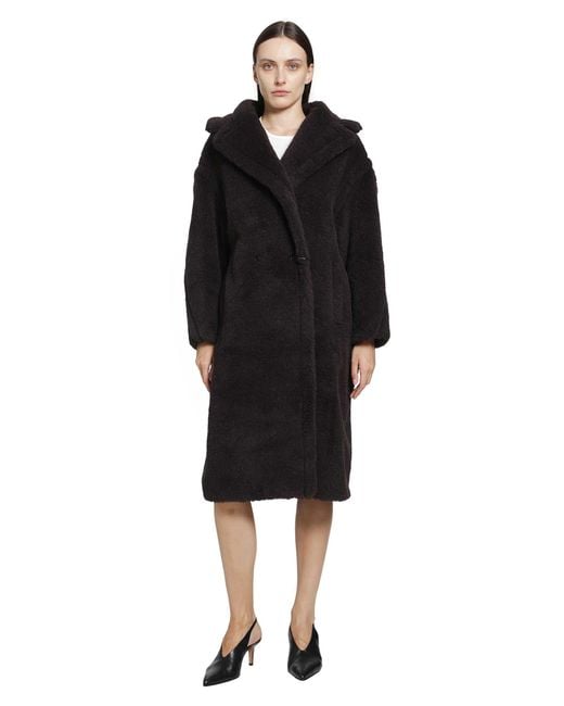 Max Mara Black Teddy Bear Icon Coat