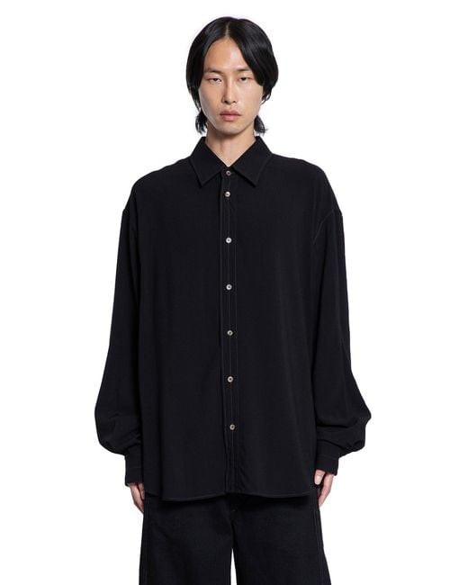 Lemaire Black Relaxed Shirt for men
