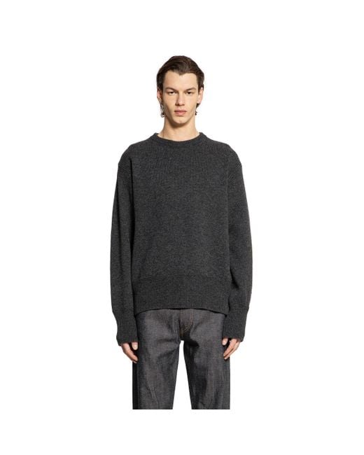 TAIGA TAKAHASHI Lot.507 Athletic Crewneck Sweater in Black for Men