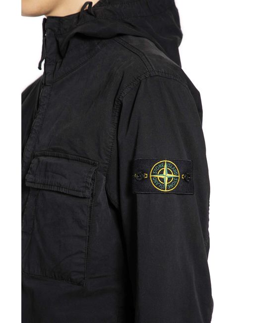Stone Island Black 4100077 Windbreaker for men