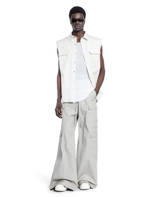 Rick Owens White Forever Basic Rib Tank for men