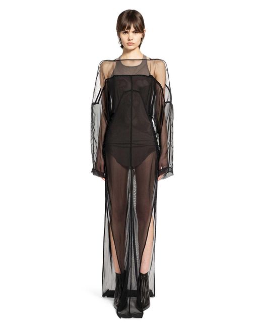 Rick Owens Black Temple Collage Gown