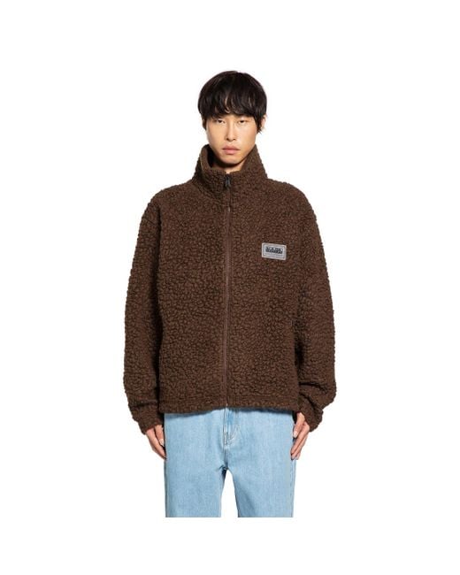 Napapijri Brown Martine Rose T-Emin Wool Fleece Jacket for men
