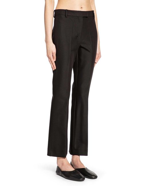 Max Mara Black Stretch Cotton And Viscose Trousers