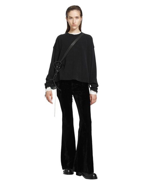Ann Demeulemeester Black Nikita Printed Long Sleeve T-Shirt