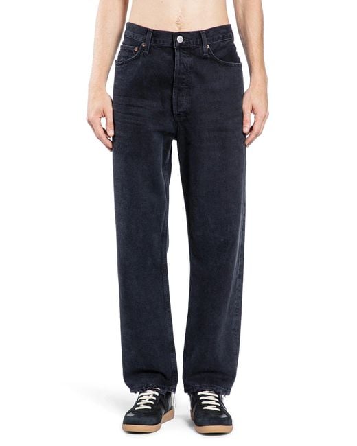 Agolde Blue 90's Mid-Rise Loose Fit Jeans for men