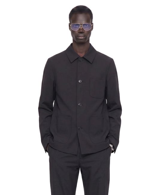 Lardini Blue Linen Overshirt for men