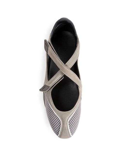 The Attico Gray 'Floor 01' Ballerina Flats