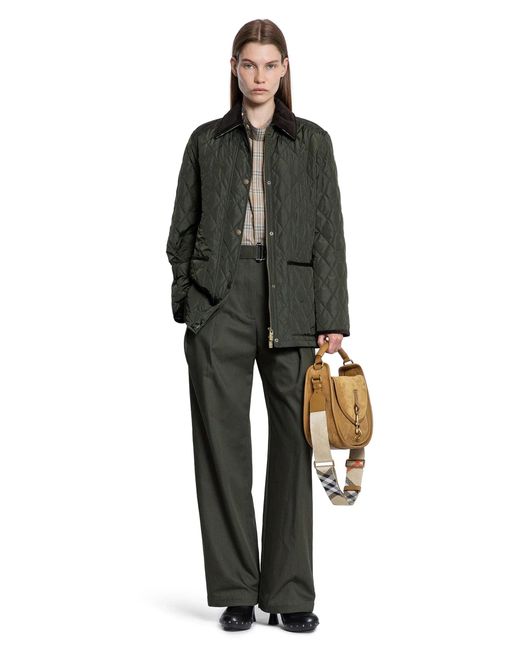 Burberry Green Quilted Nylon Jacket