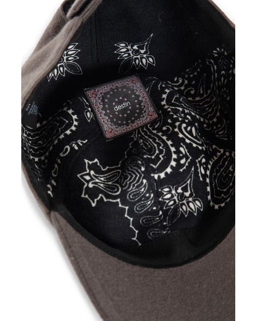 Destin Gray Diagonal Wool Cashmere Canvas Cap for men