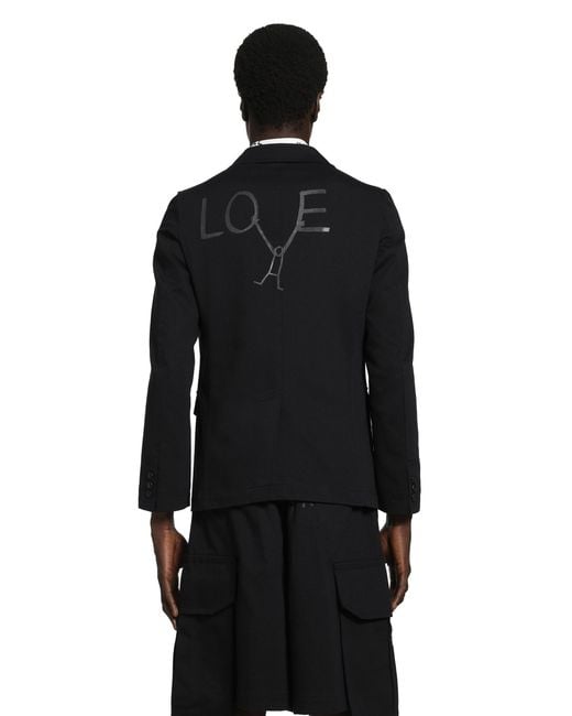 Comme des Garçons Black Cotton Jacket for men
