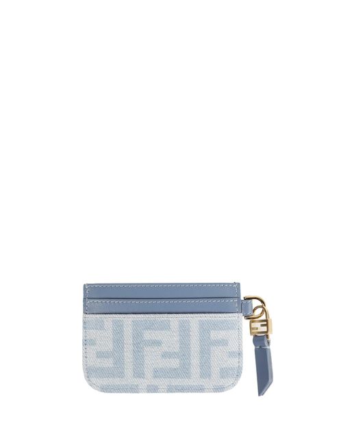 Fendi Blue Baguette Card Case