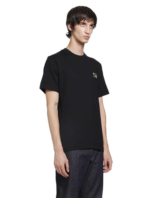 Burberry Black Knight Cotton T-Shirt for men