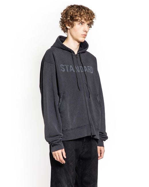 Balenciaga Black Sweatshirt With Printed Logo for men