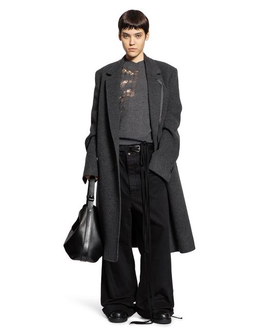 Ann Demeulemeester Black Viv High Comfort Tailored Coat