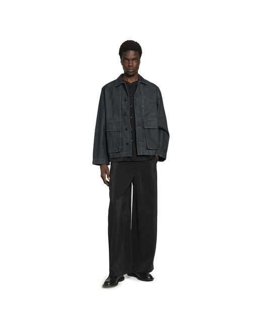 Lemaire Black Denim Boxy Jacket for men