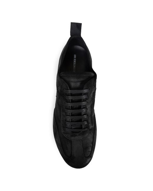 Ann Demeulemeester Black Siru Low-Top Boxing Sneakers for men