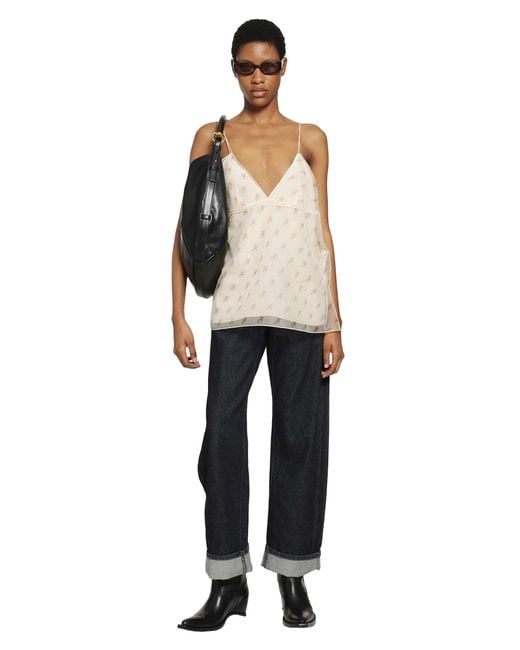 Khaite White Timy Printed Camisole