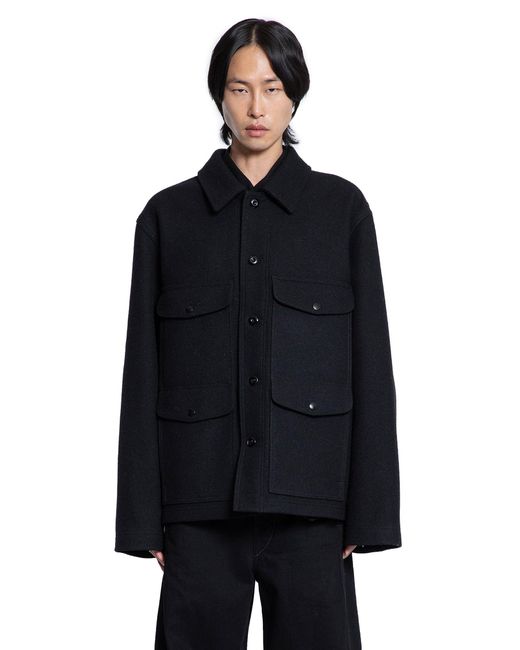 Lemaire Utility Jacket in Black for Men | Lyst UK
