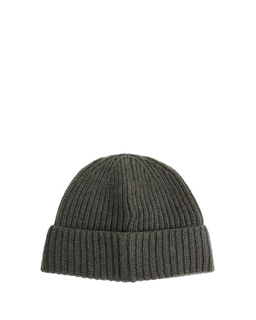 Stone Island Green N100012 Ribbed Knit Beanie for men
