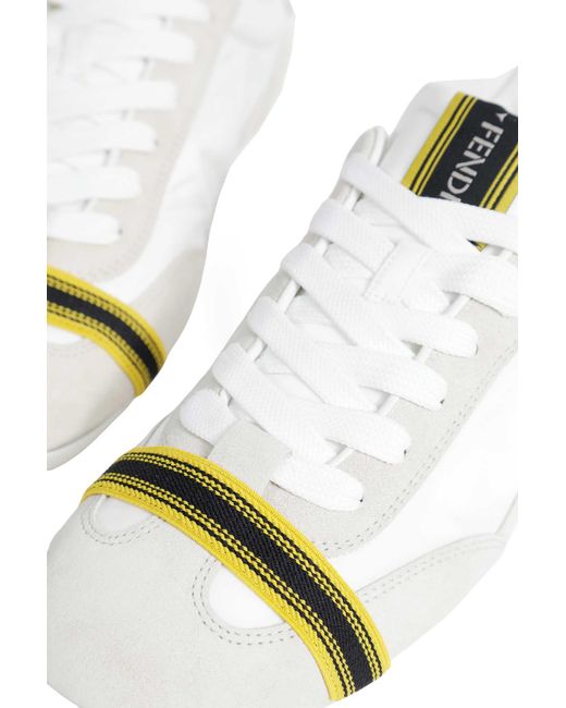 Fendi White Wrap Sneakers